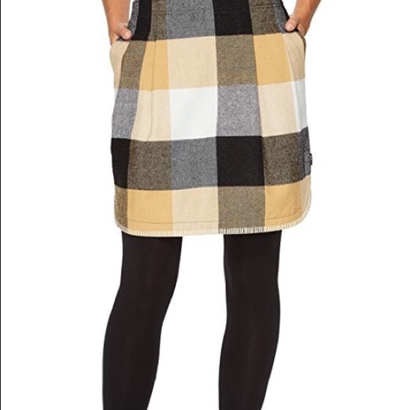 Woolrich Cream & Black Plaid Wool Mini Skirt - Picture 2 of 7